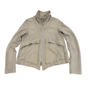 Prairie Underground Womens Hunter Jacket Size S Beige Organic Cotton Full Zip